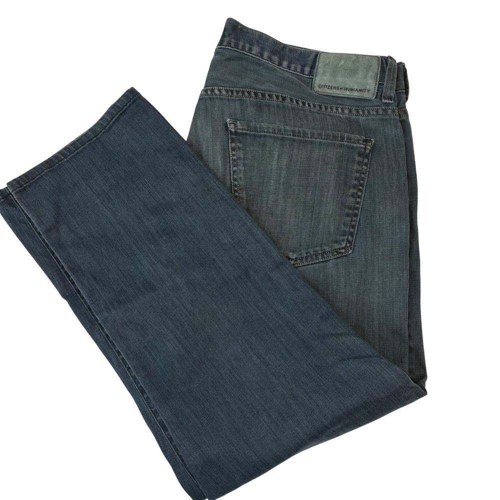 Citizens of Humanity Jeans Mens 36x27 Dark Blue Wash Straight Leg USA Designer